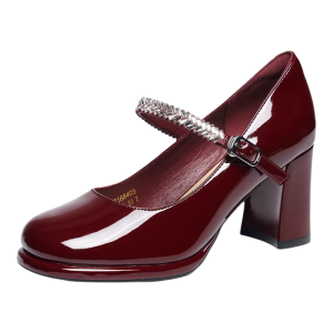 Reddragonfly | Comfortable Red Wedding Mary Janes High Heels