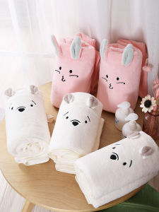 Khăn Tắm Hoạt Hình Dễ Thương Cho Trẻ Em Khăn Tắm Cotton Nguyên Chất Thấm Hút Nhanh Khô Khăn Tắm Lớn Bộ Ba Món Khăn Tắm
