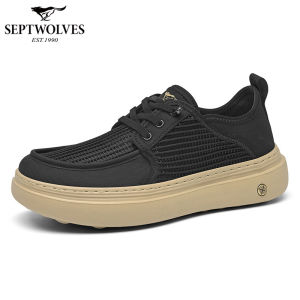 SEPTWOLVES | Breathable Soft Insole Height Increasing Retro Style Versatile Casual Shoes