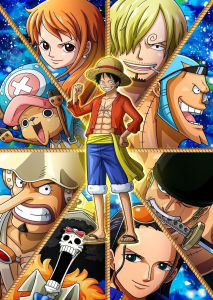 Bandai | Oil Painting Anime One Piece Group Portrait By Numbers Modern Wall Decor for Living Room Bedroom Perfect Gift No Frame
