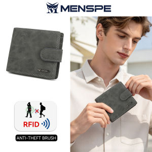 MENSPE Mens Wallet Simple Short Soft PU Business Wallet Multi-Card Position Holder Short Travel Purses Coin Pouch ID Credit Cards Holders