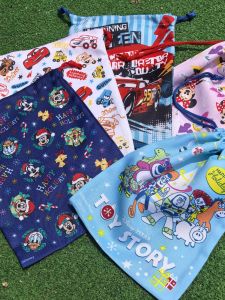 Childrens Cartoon Pattern Toy Storage Bag Drawstring Dustproof Travel Underwear Organizer Small Size Categorial Bag