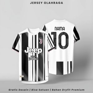 Jersey Bola Juve 2024/2025 Home Anak Dewasa Dryfit Premium Full Printing Custom