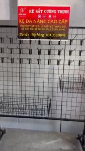 Khung Treo Phụ Kiện Giá Rẻ (Cao 1m3 X Dài 1m) Tặng Kèm 10 Móc Treo 15cm