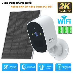Camera Ngoài Trời Không Dây Năng Lượng Mặt Trời WiFi 1080P Bảo Mật Không Dây Phát Hiện Chuyển Động AI Tầm Nhìn Ban Đêm Âm Thanh Hai Chiều Sử Dụng Pin Năng Lượng Mặt Trời