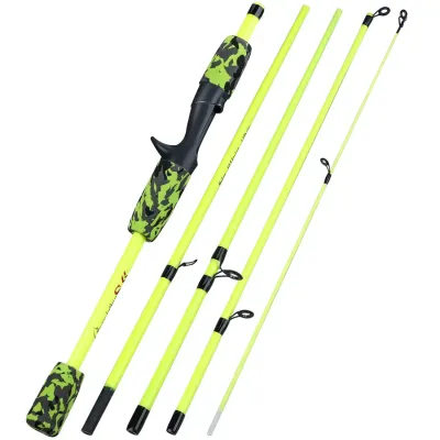 Sougayilang 5 Section Spinning Casting Fishing Rod 1.8M Ultralight Weight Carbon Fiber Poles for Travel Freshwater Fishing Pesca