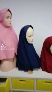 PAKET HEMAT 3 Pcs Hijab Instan Anak Sekolah TK SD SMP SMA Kerudung Pita Renda