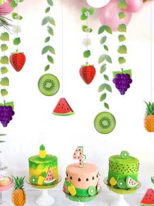 Mall and Shop Showcase Art Gallery Kindergarten Classroom Mori Style Atmosphere Decoration Partition Fruit Latte Art Ceiling Pendant