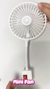 Ultra Silent Fan 360 Degree Adjustable Angle ABS Material 14.5cm Diameter 16.5cm Bendable Wire White Color Three-Plug USB Universal Gentle Breeze Cologne