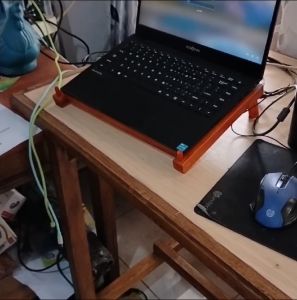 Stand Dudukan Laptop Stand holder Meja Laptop Kayu tempat laptop