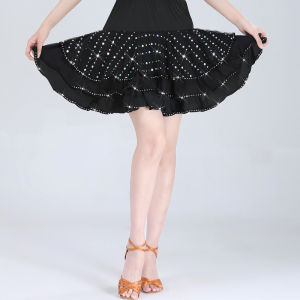 Square Dance Costume Half Length Large Swing Sequin Performance Gitba Dance Skirt