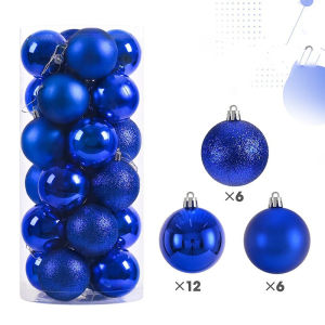 24Pcs 6cm Christmas Ball Decoration for Christmas Tree Hanging Pendant Ornaments Home Room Decor New Year Navidad DIY Gift Box