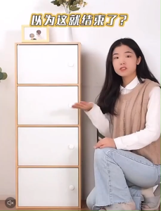 ตู้เก็บของอเนกประสงค์ ชั้นวางของ ตู้ไม้ประตูปิดกันฝุ่น มีหลายชั้นจัดเก็บได้เยอะ ไม้คุณภาพ แข็งแรง