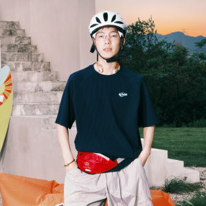 lemanism | Waffle Texture Summer Short Sleeve T-Shirt