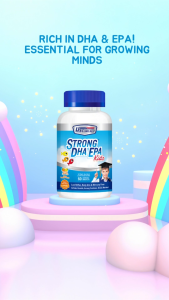 US Clinicals Strong DHA & EPA Kids 60 Chewable Burstlets | Omega 3 Fish Oil for Kids Cognitive & Memory Support Brain Booster Memory Booster
