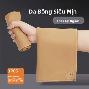 Seamital hai mặt khăn rửa xe chất liệu xơ vi mảnh 450gsm san hô lông cừu da lộn khăn lau siêu thấm không trầy xước khăn khô 30x30