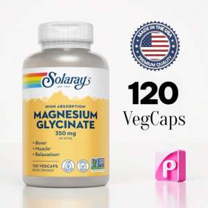 Solaray High Absorption Magnesium Glycinate 350mg Muscle Relaxation and Sleep Support 120s 240s 275s
