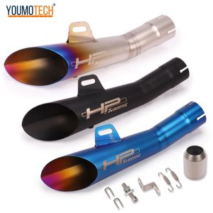 51mm Motorcycle Exhaust Muffler Pipe Motorbike Motocross Escape Moto Exhaust Power Canister Tail Pipe HP GP Universal For R6 R25 R3 Z400 NINJA250 YZF-R6 650NK CFmoto 250sr etc