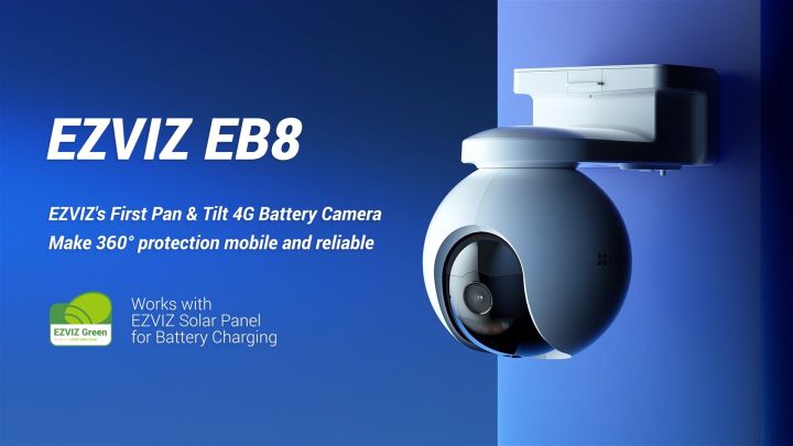 Eb8 EZVIZ EB8 4G 2K/3MP Outdoor Waterproof Pan & Tilt 4G Battery CCTV ...