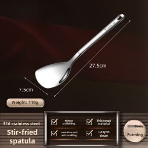 316 Stainless Steel Spatula For Home Kitchen Spatula Hot Pot Teppanyaki Small Shovel Kitchenware Mini Small Spatula