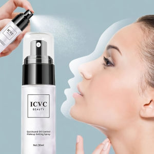 สเปรย์แต่งหน้าแบบมืออาชีพ สเปรย์แต่งหน้าควบคุมความมัน ติดทนนาน แมตต์ธรรมชาติ เครื่องสำอางสดชื่นสำหรับผู้หญิง