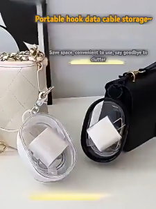 Multifunctional Clear Storage Box Data Cable Storage Box Storage Bag  Charger Storage Box