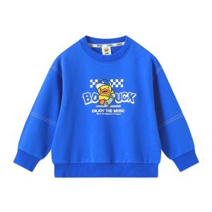 BDuck Yellow Duck Boys เสื้อสเว็ตเชิ้ต เสื้อแขนยาวพิมพ์ลาย ฤดูใบไม้ผลิ ฤดูใบไม้ร่วง เสื้อผ้าเด็กสไตล์ใหม่ เสื้อผ้าเด็กผู้ชาย