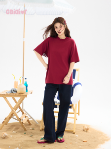 Gbiaior | Side Design Comfortable Round Neck Short Sleeve T-shirt