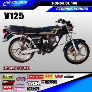 Stiker striping variasi honda gl 100