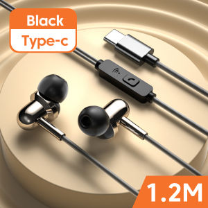 Olaf | Headphones DAC Type-C 3.5mm Wired Earphones Handsfree In-ear Headset With Mic Sports In-line Control Earbuds For Smartphone
