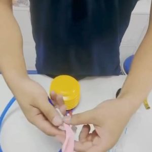 Pompa Udara Portable Bahan Latek untuk Balon / Kaki