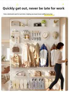 UP DUCK | Customizable Drill-Free DIY Entryway Metal Hole Board Shelf