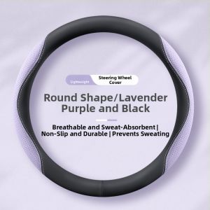 CapitAuto | All Season Nappa Leather Steering Wheel Cover