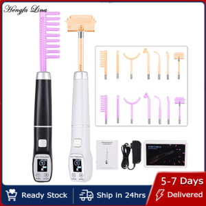 Hengfa Lina 7 in 1 Apparatus High Frequency Facial Massager for Hair Face Anti Aging Therapy Acne Tool Neon&Argon Wands Skin Beauty Spa