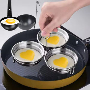 Stainless Steel Egg Poacher Poaching Pan Mould Egg Steamer Steamed Egges Mold Hoousehold Kitchen Cooking Tool Gadget