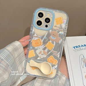 Cartoon Dog Phone Case with Stand for Huawei Xiaomi Oppo Honor Vivo Apple 16Promax iPhone 15Pro New Model 14Pro Women Mate60 Rare 13 Anti-Fall P70