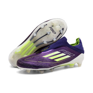 รองเท้าฟุตบอล F50 สำหรับผู้ชาย รองเท้าแข่งขันในสนามหญ้าแห้ง พื้นรองเท้ายาง ทรงหัวมน ระบายอากาศได้ดี สวมใส่สบาย