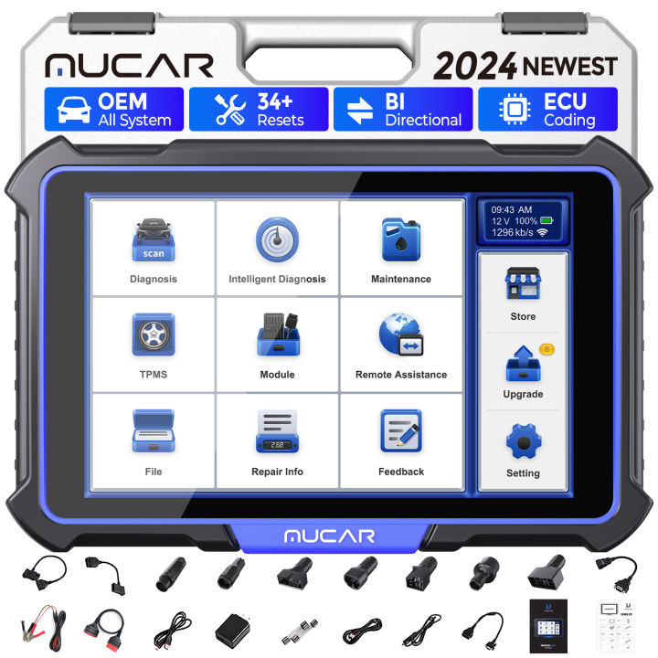 MUCAR VO8 Bi-Directional Scan Tool 2023 OEM Full Systems OBD2 Scanner  Diagnostic Tools ECU Coding 34+ Resets Automotive Tools | Lazada PH