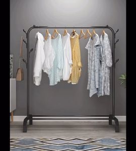 Rak Gantungan Pakaian Stand Hanger Baju Topi Tas /  Rak Stand Hanger Single Besi Serbaguna
