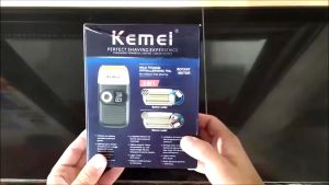 Kemei KM-2027 Electric Shaver Trimmer For men Large-Capacity Lithium Battery LCD Display Two-In-One Stainless Steel Blade