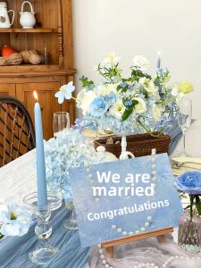 ZLVOEY | Custom Wedding Anniversary Decorative Table Sign For Atmosphere Enhancement