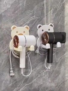 Giá Đỡ Máy Sấy Treo Tường Hình Gấu Treo Đồ Dùng Cá Nhân Tiện Lợi