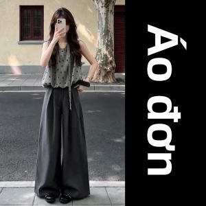 SENWA | Bộ Quần Dài Chân Rộng Họa Tiết Chấm Bi Mới Cho Mùa Hè