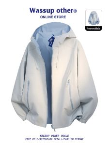 Double-Sided Hooded Windproof Jacket Loose