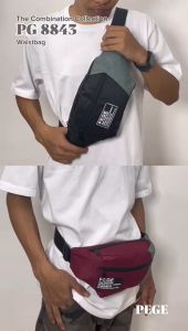 Tas Waistbag Tas Pinggang Selempang Pria Model Oval Kombinasi Slempang Distro - PG - 8843