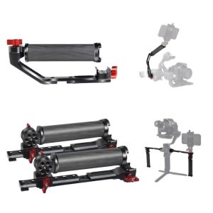 Handheld Gimbal Carbon Fiber Handle Grip Aluminum Bracket with NATO Rail Port for DJI Ronin RS4/4Pro RS2 RSC2 RS3PRO RS3 Mini