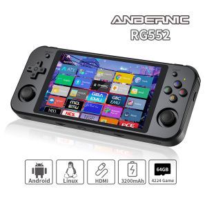 ANBERNIC RG552 Handheld Game Console 5.36‘’ IPS Screen Android Linux Dual Systems Retro Video Game Player Built in 4000+ Games