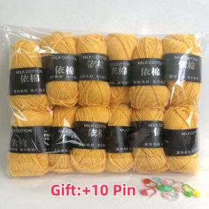 Christmas 12PCS Milk Cotton Knitting Wool Yarn DIY 4-Strand Soft Baby Yarn For Crochet Craft Sweater Hat Dolls gift