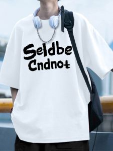 เสื้อยืดแขนสั้นผ้าฝ้ายแท้สำหรับผู้ชาย ทรงหลวม สไตล์ฮ่องกง สไตล์อเมริกันย้อนยุค แฟชั่นฤดูร้อน ดีไซน์ใหม่ เสื้อยืดคอกลม