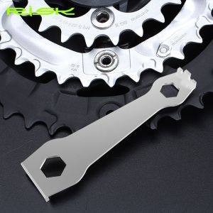 RISK Alat Buka Pasang Baut Chainring Sepeda Plate Nail Fixing Wrench 9mm/10mm Bolt Nut Screw Wrench MTB Road Bike